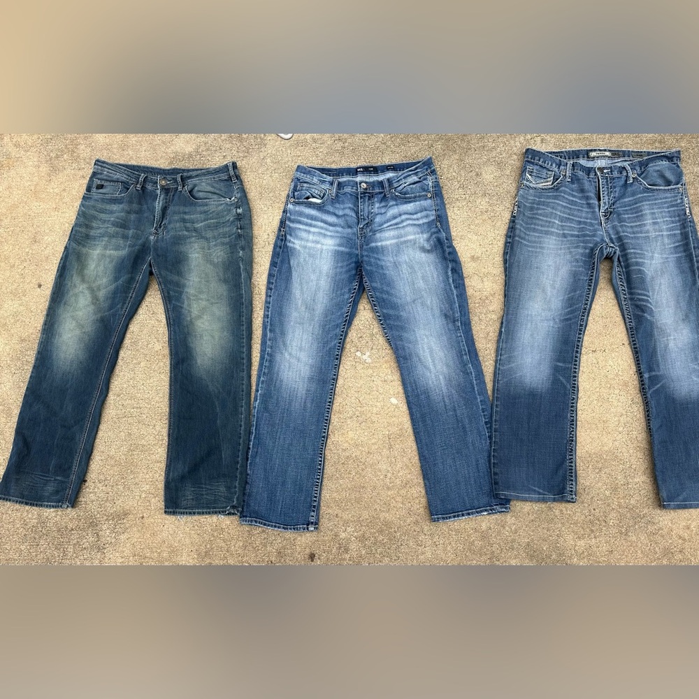 Men's Bootcut Buckle Brand Jeans 34x32